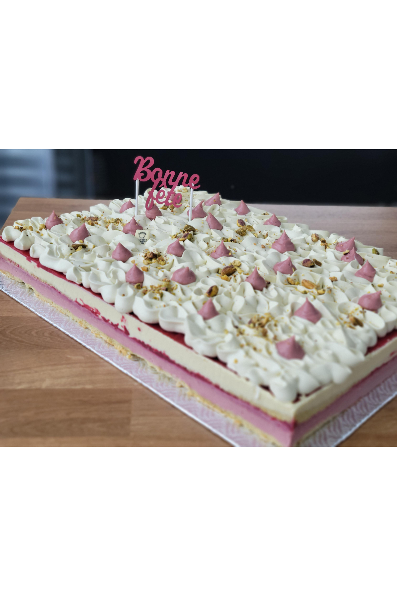 Grand format Gâteau Framboises & Pistaches
