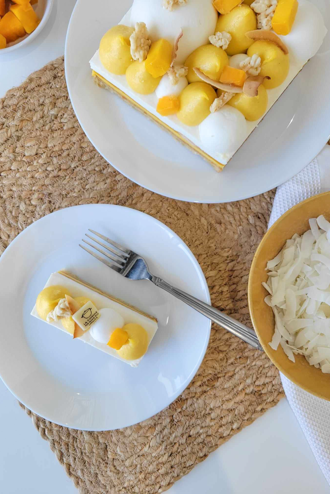 Gâteau Mangue, passion & coco - Portion individuelle