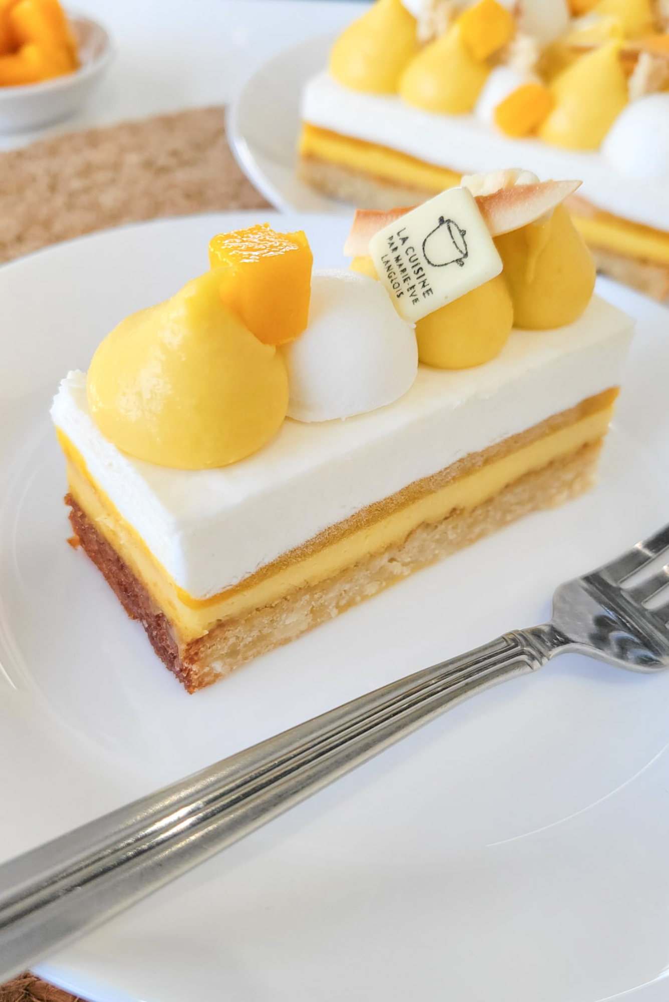 Gâteau Mangue, passion & coco - Portion individuelle