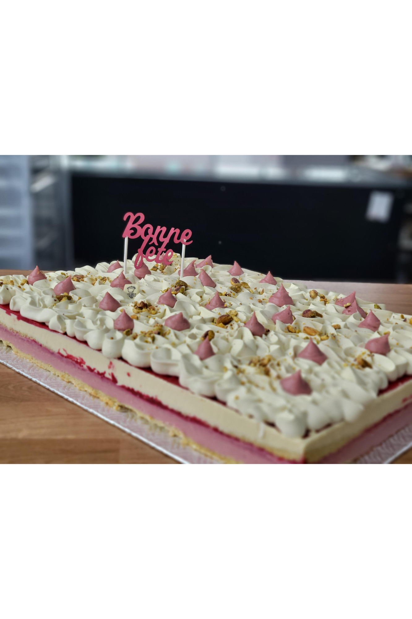 Grand format Gâteau Framboises & Pistaches