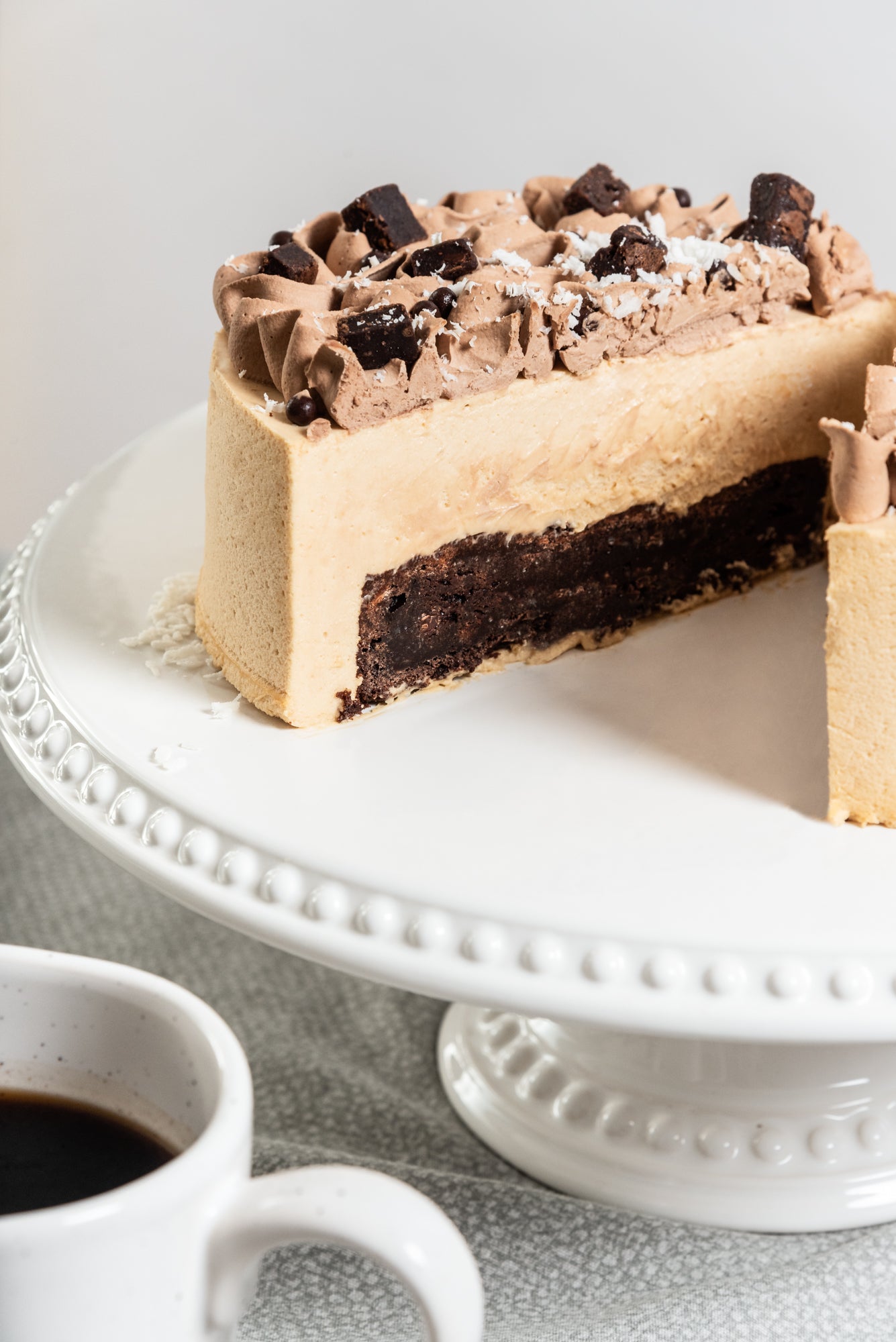Mousse au caramel et brownie 6 portions