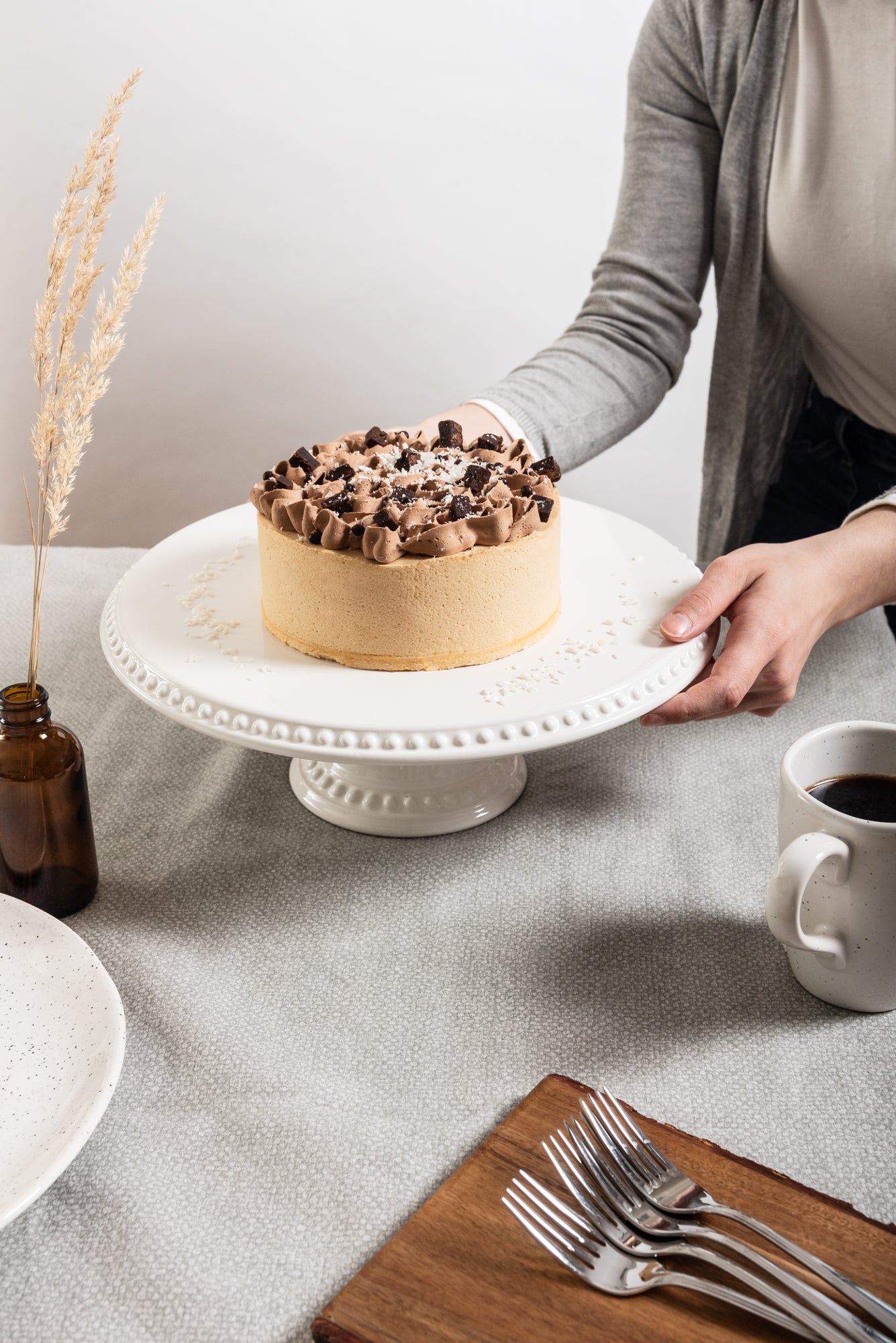 Mousse au caramel et brownie 6 portions