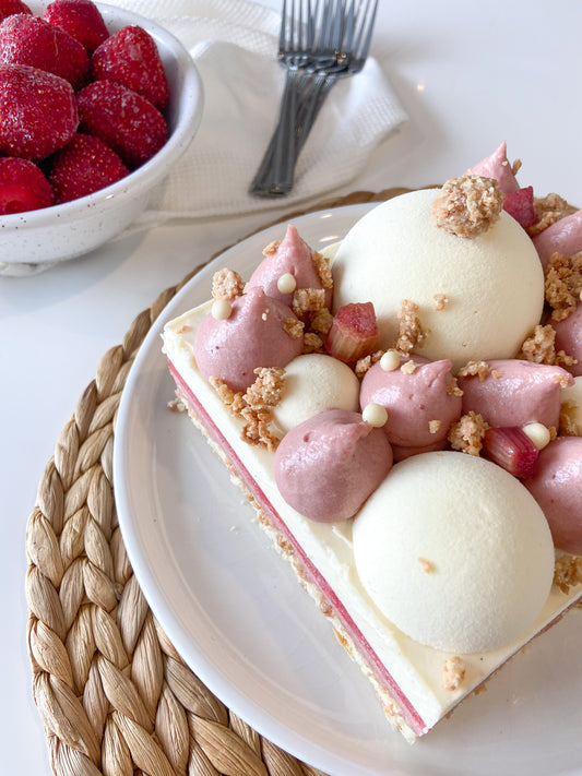 Fraise, vanille et rhubarbe - Grand format