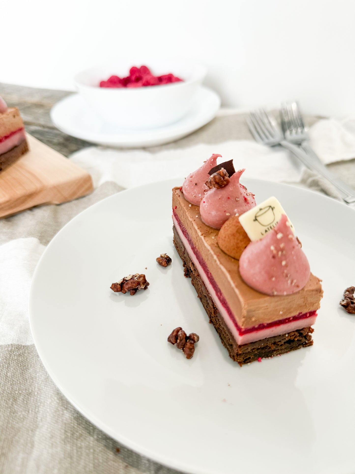 Mousse chocolat et framboise - Portion individuelle