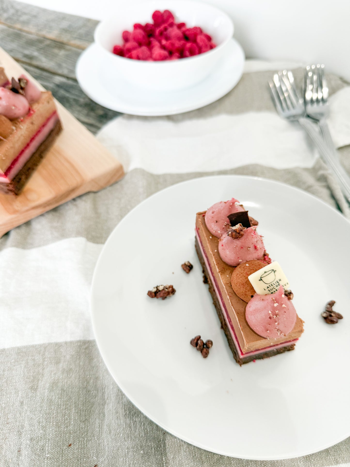 Mousse chocolat et framboise - Portion individuelle