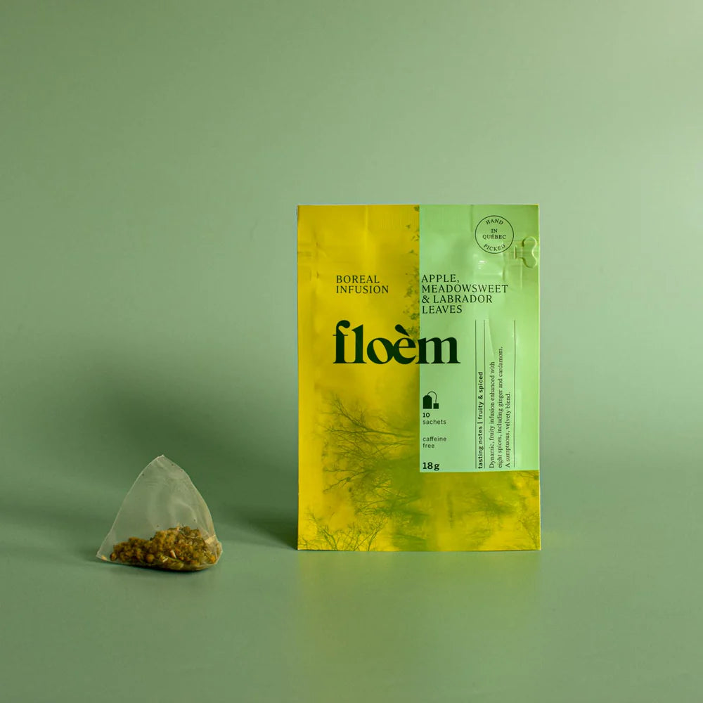 Pomme, reine des prés et feuilles du Labrador - Floèm